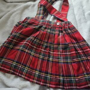 Scottish Bag Pipes2 For 1 Plaid Kids Kilt with Suspenders And Scottish Bag Pipes